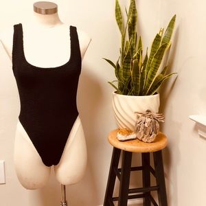 Vintage Hunza G Black One Piece Swimsuit